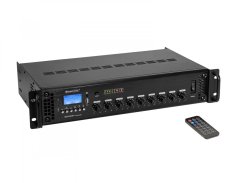 Omnitronic MA-240P, 100V mixážní zesilovač, MP3/USB/SD/BT, 240W