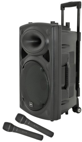 QTX QR12PA, mobilní 12" zvukový systém BT/USB/SD/FM/2xUHF/TWS, 50+50W