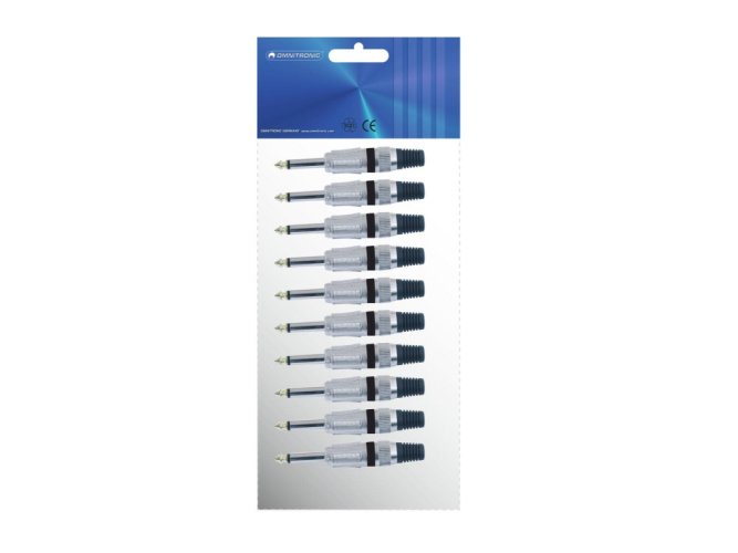 Omnitronic Jack 6,3mm mono ROAD, černý, balení 10ks