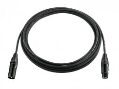 PSSO DMX kabel XLR 3-pinový, černý, 5m, konektory Neutrik