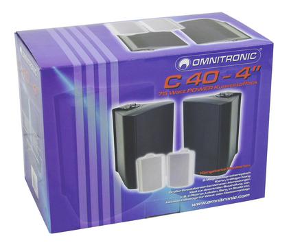 Omnitronic C-40, pasivní 4" reproboxy 35W, bílé, cena/pár