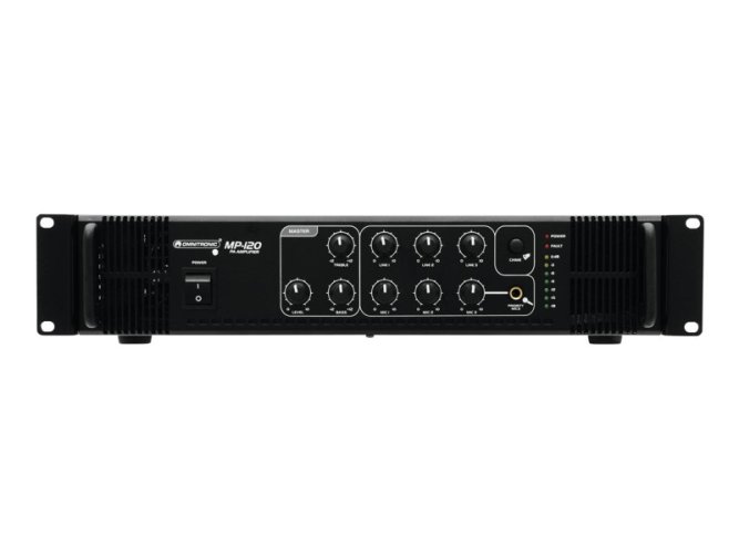 Omnitronic MP-120, 100V mixážní zesilovač, 120W
