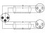 Kabel AC-18 XLR samec - 2x XLR samice, 1,5 m