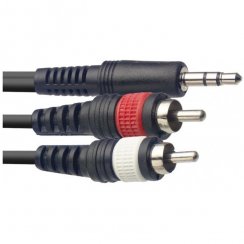 Stagg SYC3/MPS2CM E, kabel 2x RCA /MINI JACK, 3 m