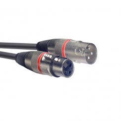 Stagg SMC6 RD, mikrofonní kabel XLR/XLR, 6m, červené kroužky