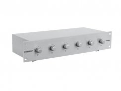 Omnitronic ELA 6S - 45 W, zónový stereo regulátor, stříbrný