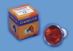 Omnilux 230V/50W GU-10 25, červená