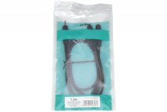AV:link kabel 1x Jack 3.5mm stereo samec - 2x Jack 3.5mm stereo samice, 1.2m