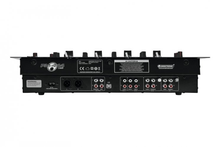 Omnitronic PM-444, 4-kanálový mixážní pult s USB vstupem