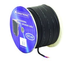 Omnitronic reproduktorový kabel, 2x 2,5mm, černý, 50m, cena/m