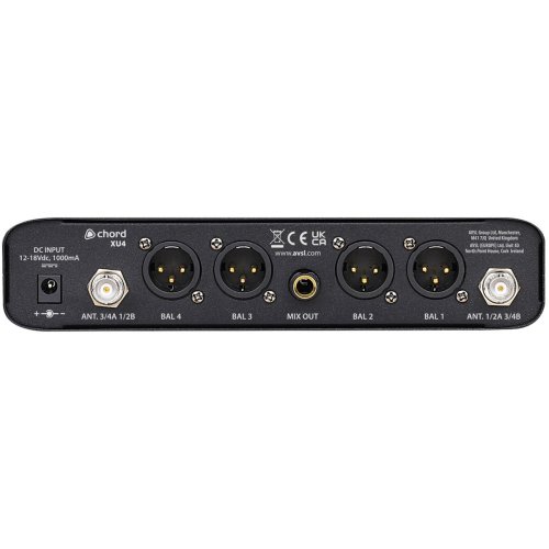 Chord XU4-H, 4-kanálový bezdrátový mikrofonní set,  823-832 / 863-865 MHz