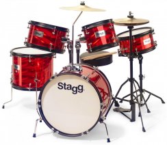 Stagg TIM JR 5/16B RD, dětská bicí sada, červená