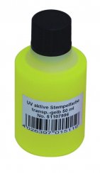 Eurolite UV aktivní razítkovací barva, transparentní žlutá, 50ml