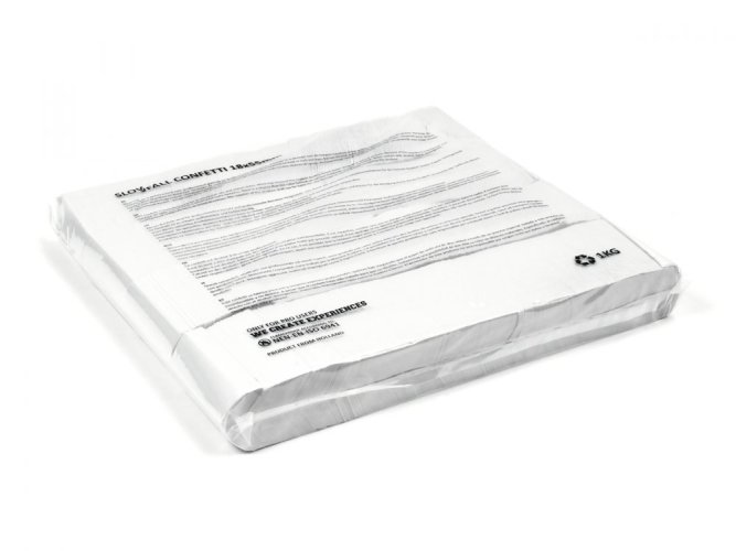 Tcm Fx pomalu padající obdélníkové konfety 55x18mm, bílé, 1kg