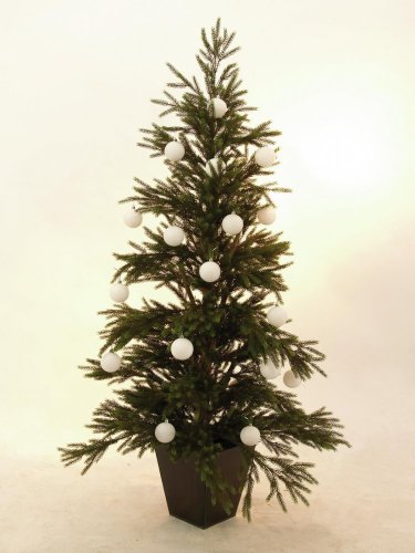 Vánoční dekorační ozdoby, 7 cm, bílé, 6 ks