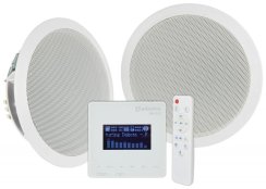 Adastra WA-215, nástěnný zesilovač a podhledové reproduktory, 30W, bílé