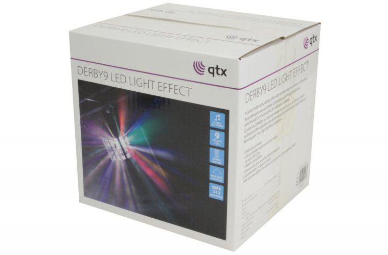 QTX DERBY9 LED paprskový efekt, 9x 3W LED, DMX