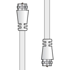 AV:link kabel koaxiální 1x samec - 1x F konektor samec, 2m