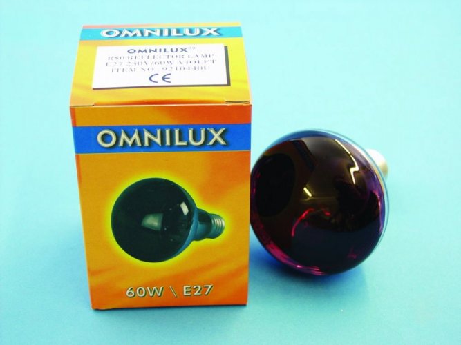 Omnilux R80 230V/60W E-27, fialová