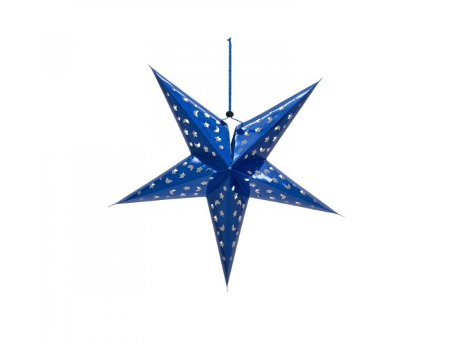Europalms papírová hvězda, modrá, 50 cm