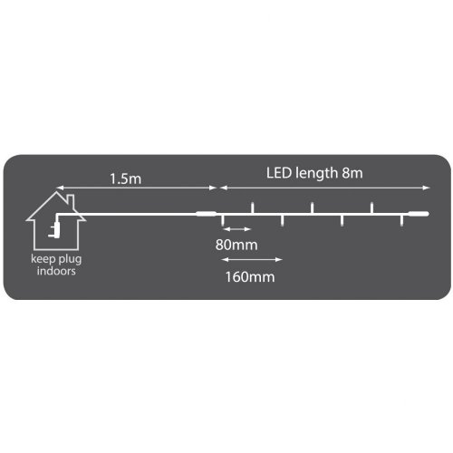 Lyyt 100CON-WW světelný řetěz, 100x LED teplá bílá, IP44