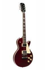 Stagg SEL-DLX W RED, elektrická kytara, vínově červená