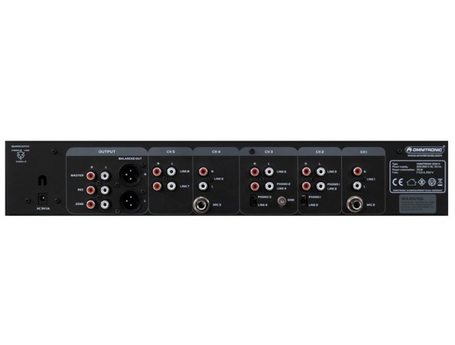 Omnitronic EMX-5, 5-kanálový mixážní pult