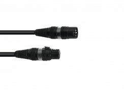 Sommer cable DMX cable XLR 3pin 1m bk Hicon