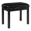 Stagg PB06G BKM VBK, stolička ke klavíru, černá matná, sametový sedák