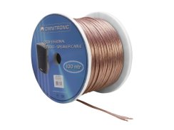 Kabel reproduktorový, 2x 2,5qmm, transparentní, cena / m