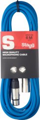 Stagg SMC6 CBL, kabel mikrofonní XLR/XLR, 6m, modrý