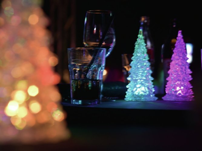 LED umělý vánoční stromek střední, 23,5 cm
