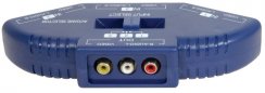 AV:link Audio/Video input selector, 3 cestný, modrý - použito (SA128553)