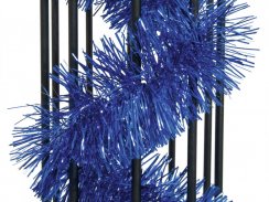 Řetěz vánoční, modrá metalíza, 7,5 x 200 cm
