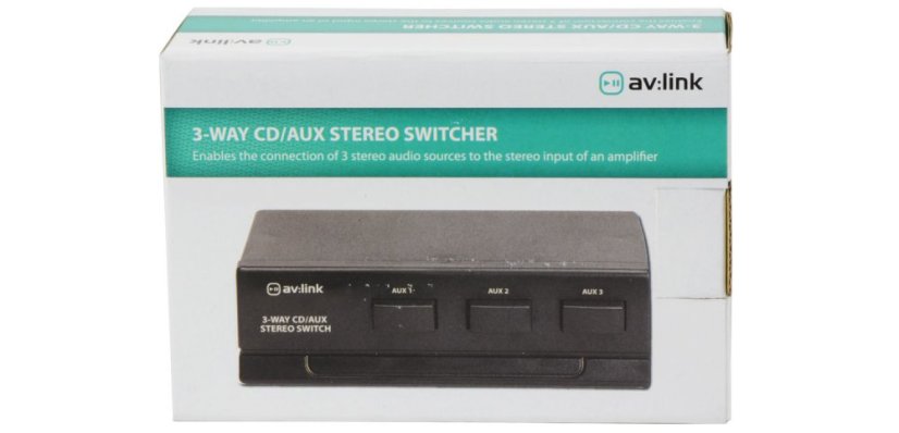 AV:link AD-AUD31, 3-kanálový stereo přepínač audio signálu