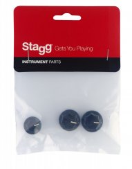 Stagg SP-KNJB-BK, knoflíky na potenciometry pro baskytaru