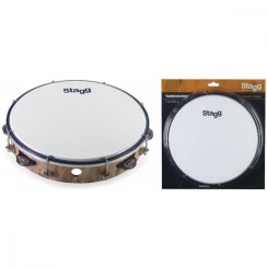 Stagg TAB-110P/WD, laditelná tamburína s blánou, 10"