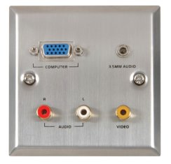 AV:link VGA/Audio/Video zásuvka, ocelová