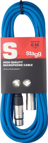 Stagg SMC6 CBL, mikrofonní kabel XLR/XLR, 6m, modrý