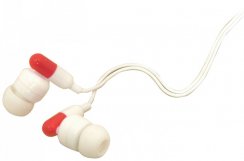 QTX sluchátka Style Pro In-Ear, červená - použito (SA100383)