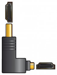 AV:link lomená redukce HDMI samec - HDMI samice