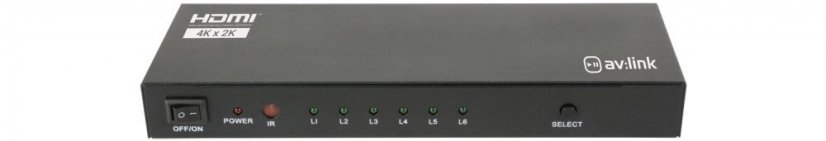 AV:link HSS24, 2/4-kanálový přepínač/rozbočovač HDMI signálu, IR