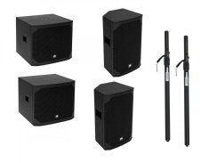 Omnitronic PA AZX Set aktivních reproduktorů a subwooferů s distančními trubkami