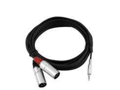 Kabel AC40-30 Jack 3,5 stereo - 2x XLR samec, 3 m