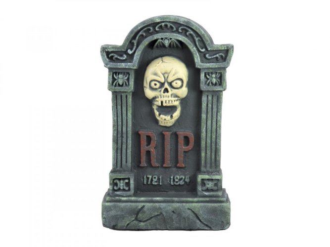 Halloween náhrobek s lebkou, 56cm