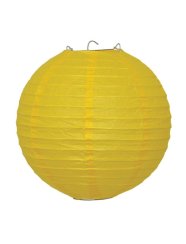 Lampion papírový 25 cm, žlutý