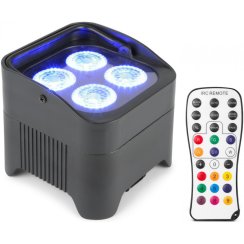 BeamZ BBP94, podlahový LED PAR 4x 10W RGBAW+UV, dobíjecí baterie - použito (SK150589)