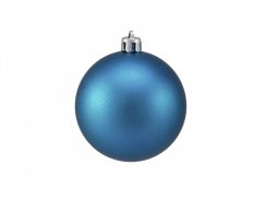 Vánoční dekorační ozdoby, 7 cm, modrá matná, 6 ks - poškozeno (8350123K)