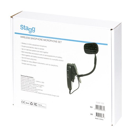Stagg SUW 12S, bezdrátový mikrofonní set pro dechy, 2,4 GHz UHF