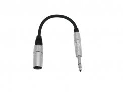 Omnitronic propojovací kabel XLR samec/Jack 6,3 stereo, 20 cm, černý